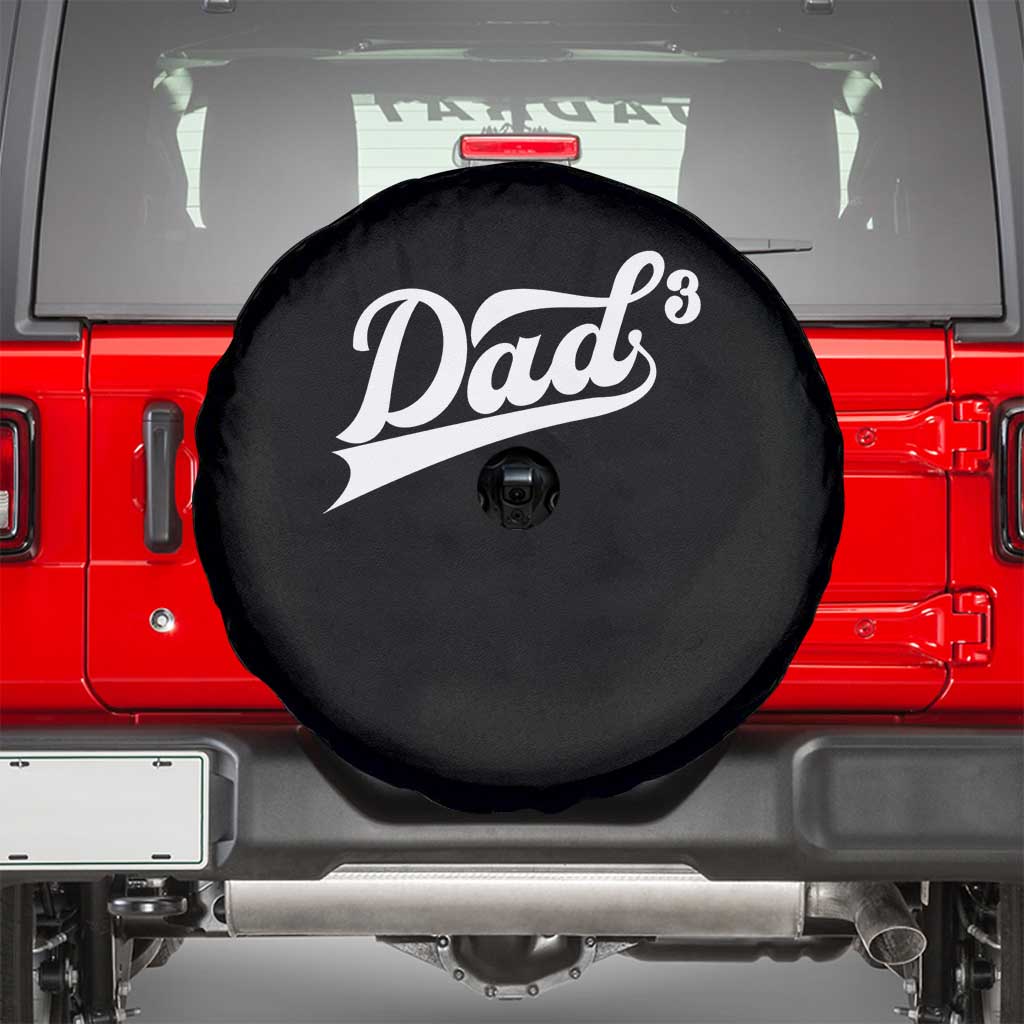 Dad Of Three Spare Tire Cover Funny Daddy 3 Promoted for The Second Time