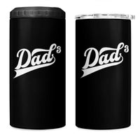 Dad Of Three 4 in 1 Can Cooler Tumbler Funny Daddy 3 Promoted for The Second Time