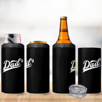 Dad Of Three 4 in 1 Can Cooler Tumbler Funny Daddy 3 Promoted for The Second Time