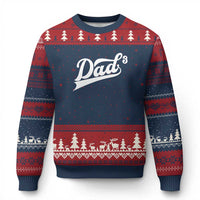 Dad Of Three Ugly Christmas Sweater Funny Daddy 3 Promoted for The Second Time