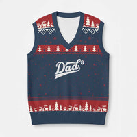 Dad Of Three V-Neck Knit Sweater Vest Funny Daddy 3 Promoted for The Second Time