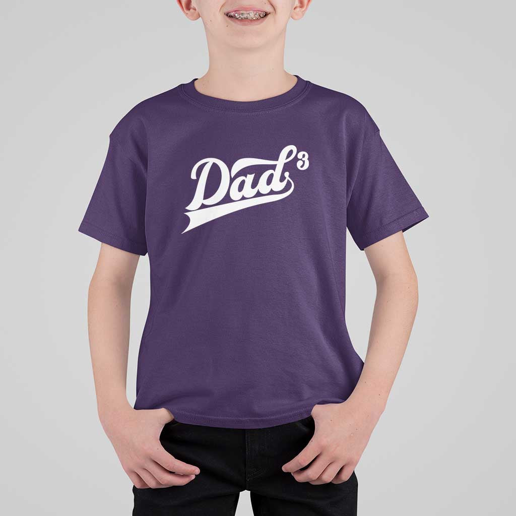 Dad Of Three T Shirt For Kid Funny Daddy 3 Promoted for The Second Time