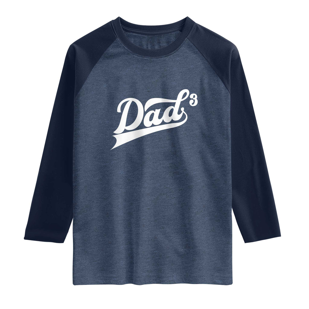 Dad Of Three Raglan Shirt Funny Daddy 3 Promoted for The Second Time
