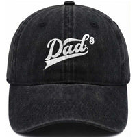 Dad Of Three Washed Cotton Baseball Cap Funny Daddy 3 Promoted for The Second Time
