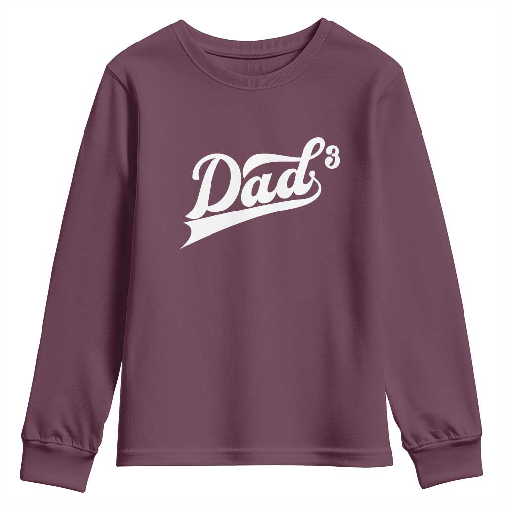 Dad Of Three Youth Sweatshirt Funny Daddy 3 Promoted for The Second Time