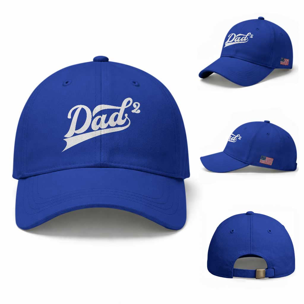 Dad Of Two Baseball Cap Funny Daddy 2 Promoted for The Second Time