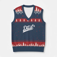 Dad Of Two V-Neck Knit Sweater Vest Funny Daddy 2 Promoted for The Second Time
