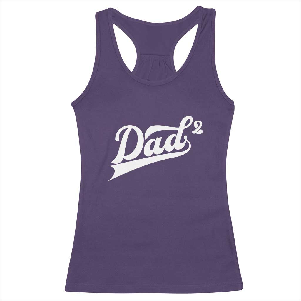 Dad Of Two Racerback Tank Top Funny Daddy 2 Promoted for The Second Time