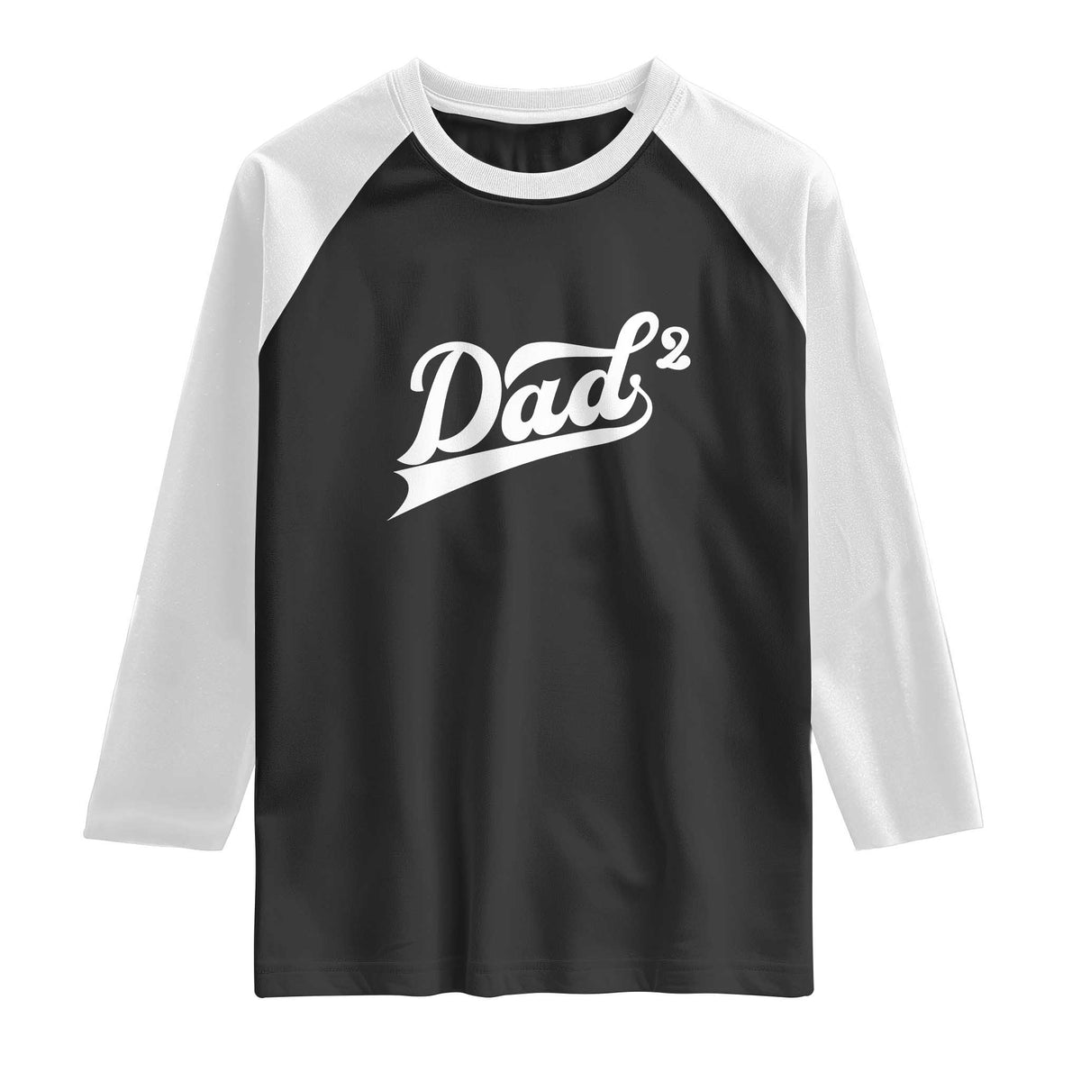 Dad Of Two Raglan Shirt Funny Daddy 2 Promoted for The Second Time