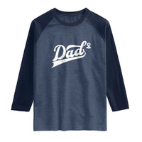 Dad Of Two Raglan Shirt Funny Daddy 2 Promoted for The Second Time