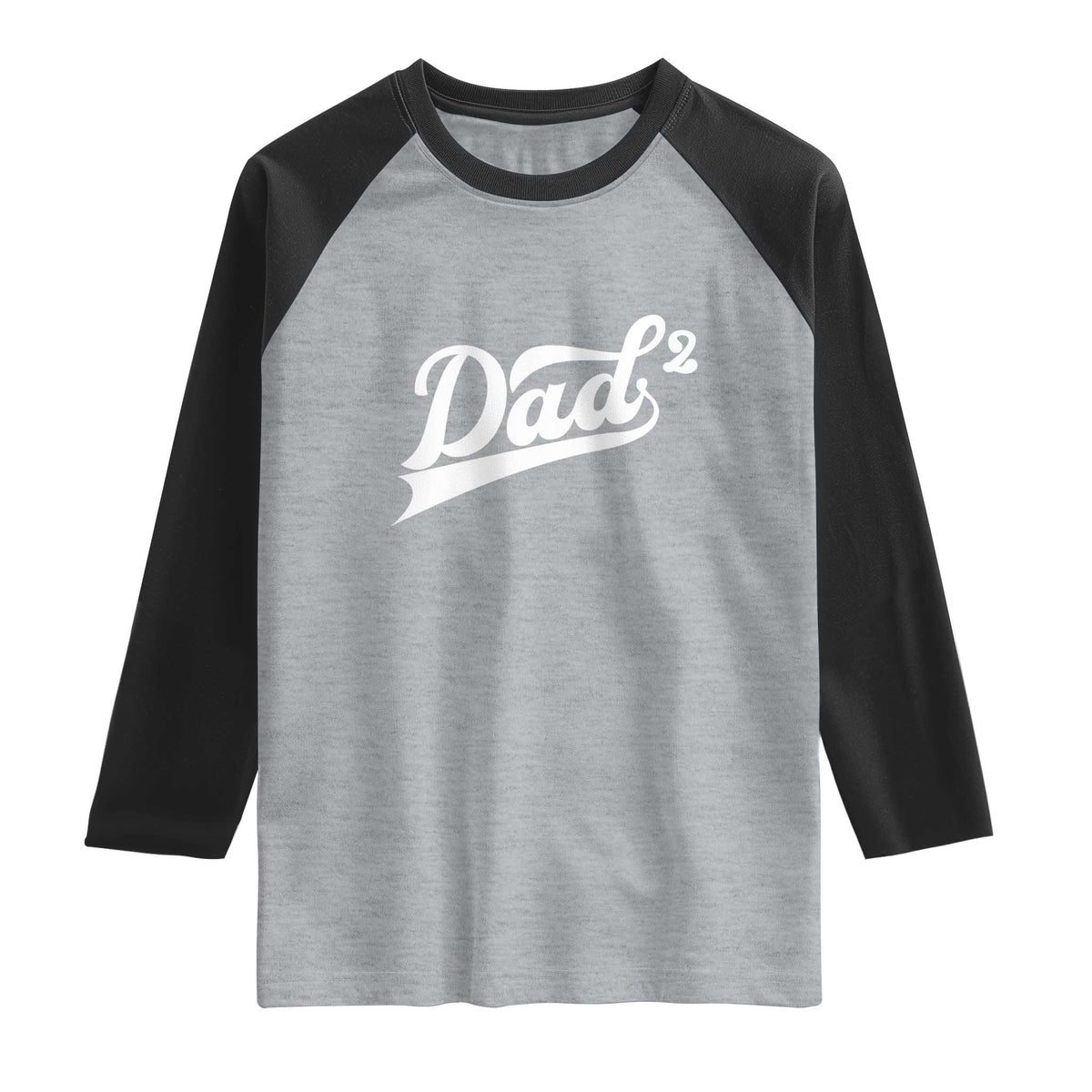 Dad Of Two Raglan Shirt Funny Daddy 2 Promoted for The Second Time
