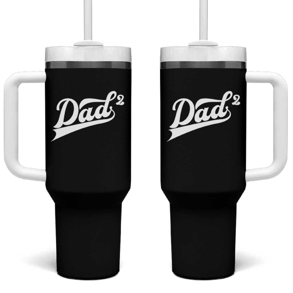 Dad Of Two Tumbler With Handle Funny Daddy 2 Promoted for The Second Time