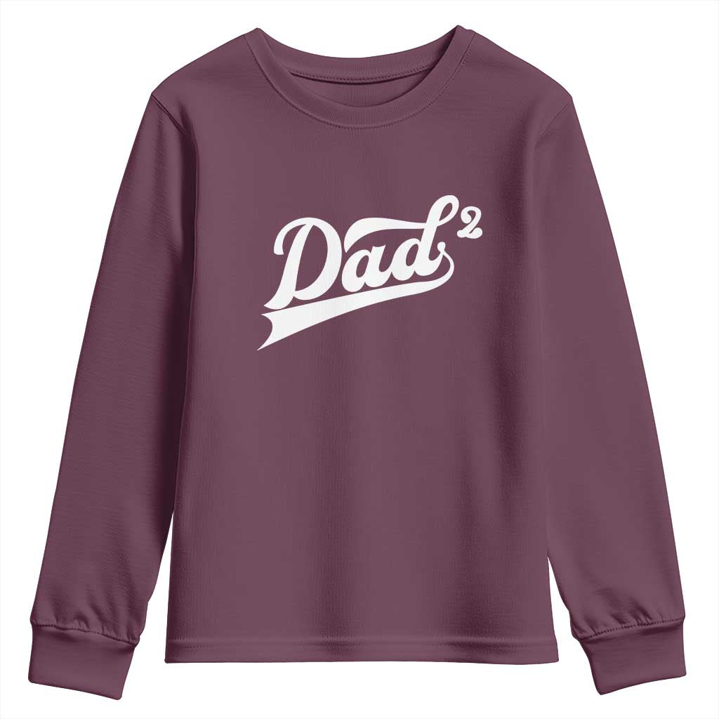 Dad Of Two Youth Sweatshirt Funny Daddy 2 Promoted for The Second Time