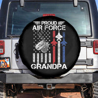 Proud Air Force Grandpa Spare Tire Cover Military Army Grandfather Vintage American Flag