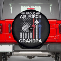 Proud Air Force Grandpa Spare Tire Cover Military Army Grandfather Vintage American Flag