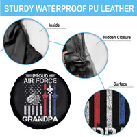 Proud Air Force Grandpa Spare Tire Cover Military Army Grandfather Vintage American Flag