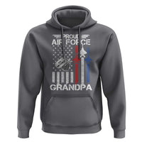 Proud Air Force Grandpa Hoodie Military Army Grandfather Vintage American Flag