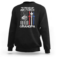 Proud Air Force Grandpa Sweatshirt Military Army Grandfather Vintage American Flag