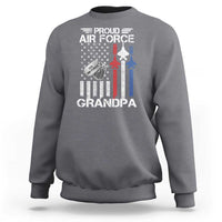 Proud Air Force Grandpa Sweatshirt Military Army Grandfather Vintage American Flag