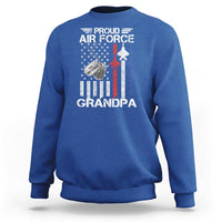 Proud Air Force Grandpa Sweatshirt Military Army Grandfather Vintage American Flag