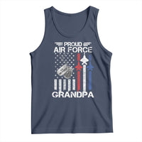 Proud Air Force Grandpa Tank Top Military Army Grandfather Vintage American Flag
