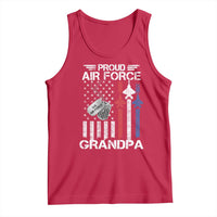 Proud Air Force Grandpa Tank Top Military Army Grandfather Vintage American Flag