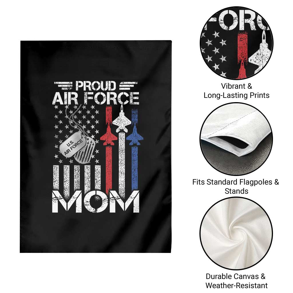 Proud Air Force Mom Garden Flag Military Army Mama Vintage American Flag