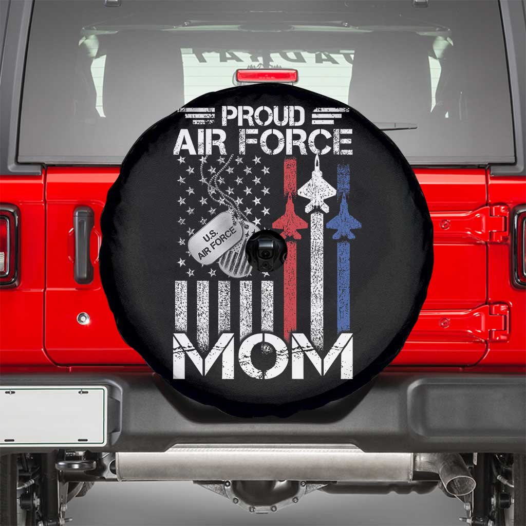 Proud Air Force Mom Spare Tire Cover Military Army Mama Vintage American Flag