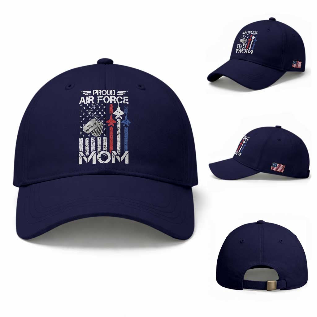Proud Air Force Mom Baseball Cap Military Army Mama Vintage American Flag