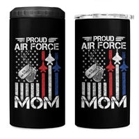 Proud Air Force Mom 4 in 1 Can Cooler Tumbler Military Army Mama Vintage American Flag