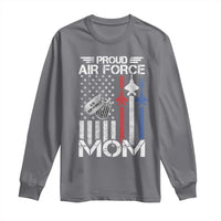 Proud Air Force Mom Long Sleeve Shirt Military Army Mama Vintage American Flag