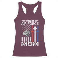 Proud Air Force Mom Racerback Tank Top Military Army Mama Vintage American Flag