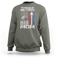 Proud Air Force Mom Sweatshirt Military Army Mama Vintage American Flag