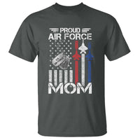 Proud Air Force Mom T Shirt Military Army Mama Vintage American Flag