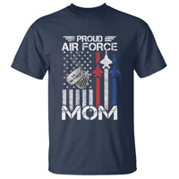 Proud Air Force Mom T Shirt Military Army Mama Vintage American Flag