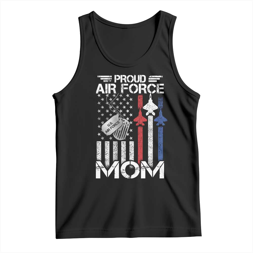 Proud Air Force Mom Tank Top Military Army Mama Vintage American Flag