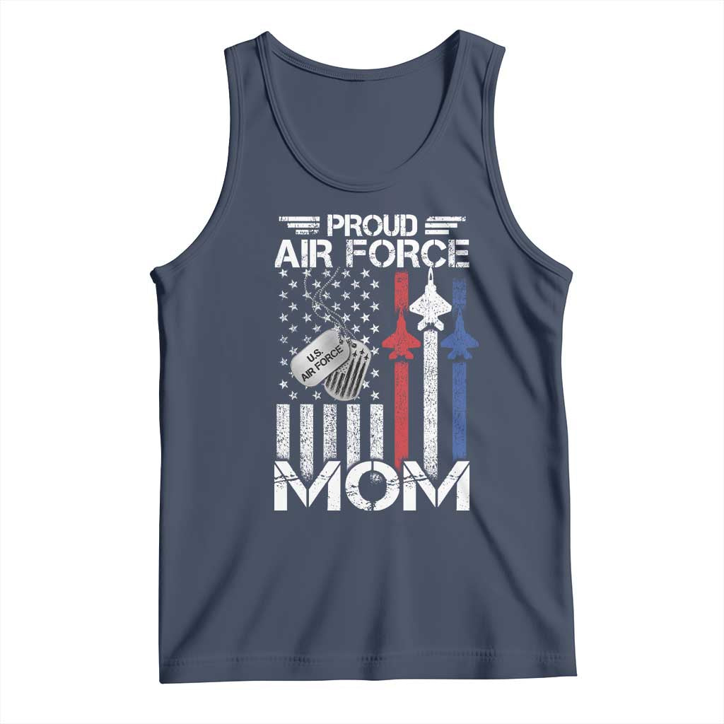Proud Air Force Mom Tank Top Military Army Mama Vintage American Flag