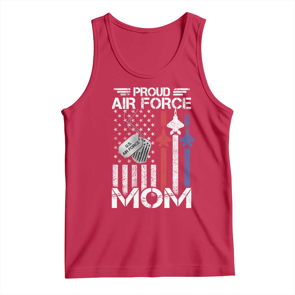 Proud Air Force Mom Tank Top Military Army Mama Vintage American Flag