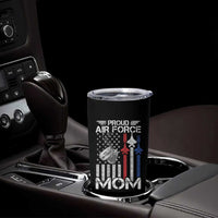 Proud Air Force Mom Tumbler Cup Military Army Mama Vintage American Flag