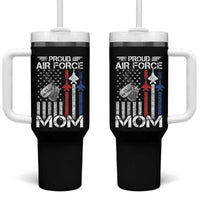 Proud Air Force Mom Tumbler With Handle Military Army Mama Vintage American Flag