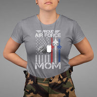 Proud Air Force Mom T Shirt Military Army Mama Vintage American Flag