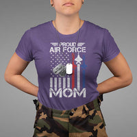 Proud Air Force Mom T Shirt Military Army Mama Vintage American Flag