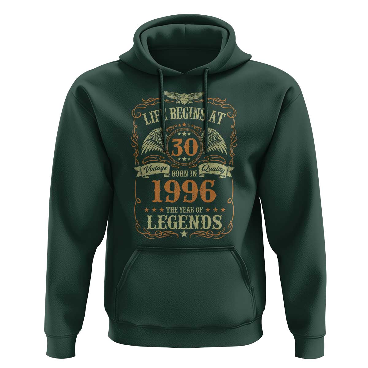 30th Birthday Hoodie Life Begins At 30 Born In 1996 The Year Of Legends