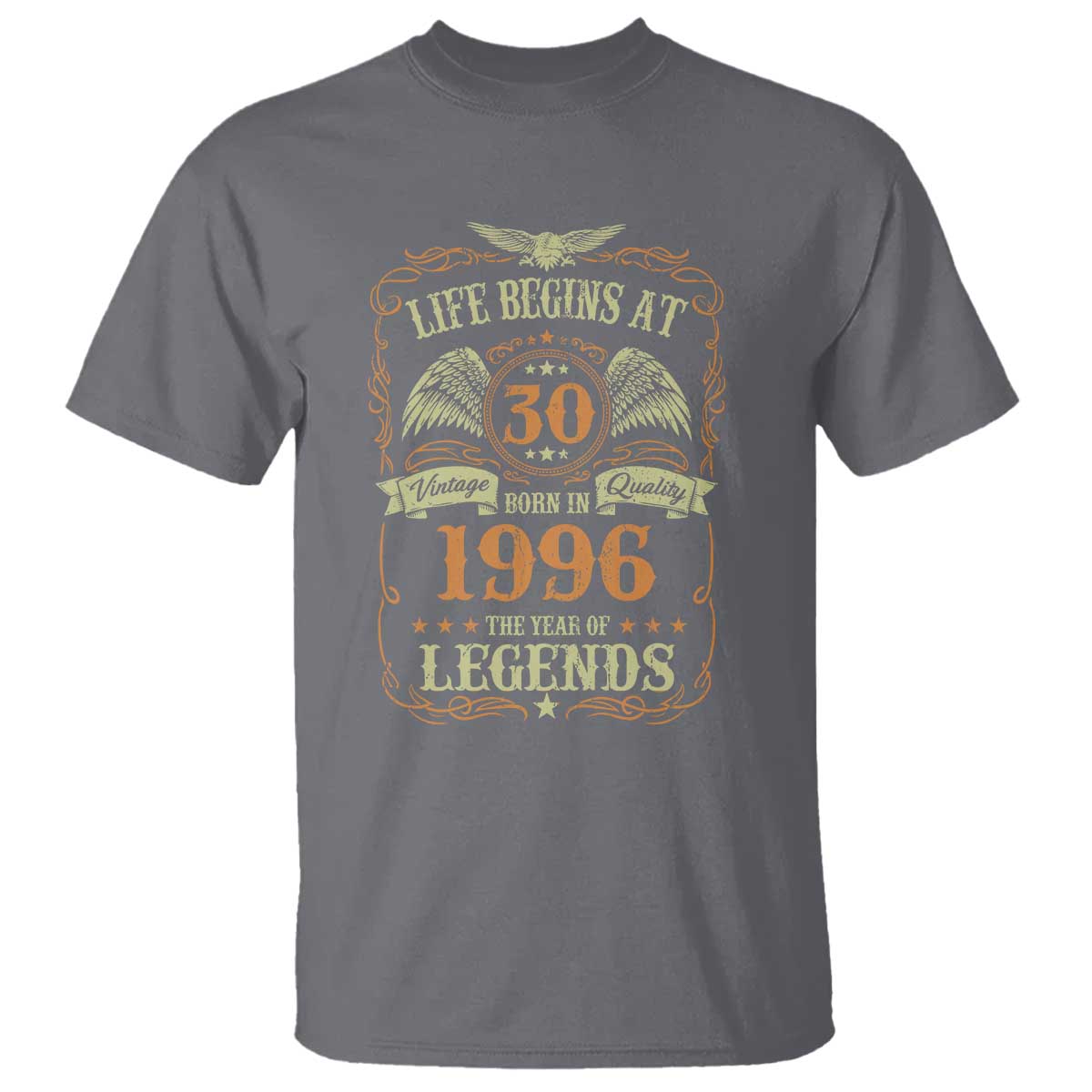 30th Birthday T Shirt Life Begins At 30 Born In 1996 The Year Of Legends