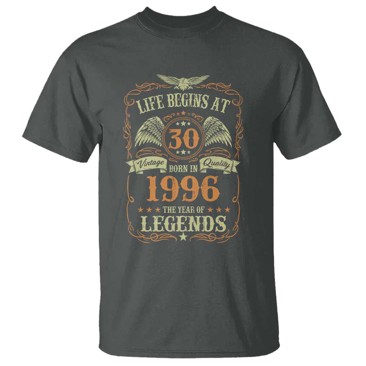 30th Birthday T Shirt Life Begins At 30 Born In 1996 The Year Of Legends