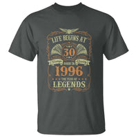 30th Birthday T Shirt Life Begins At 30 Born In 1996 The Year Of Legends