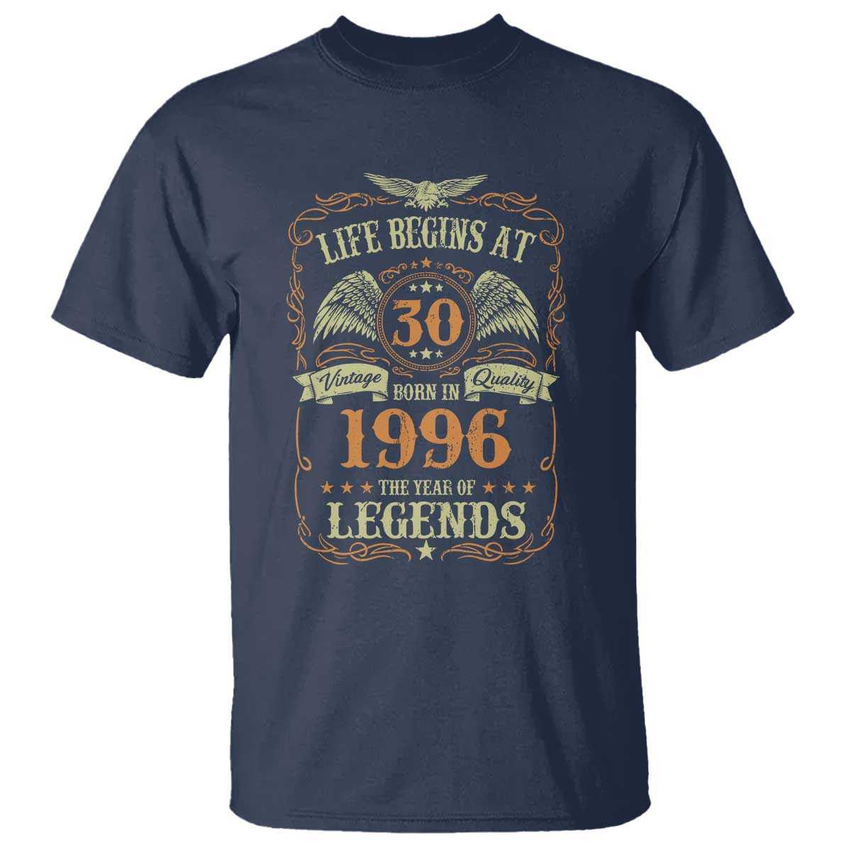 30th Birthday T Shirt Life Begins At 30 Born In 1996 The Year Of Legends