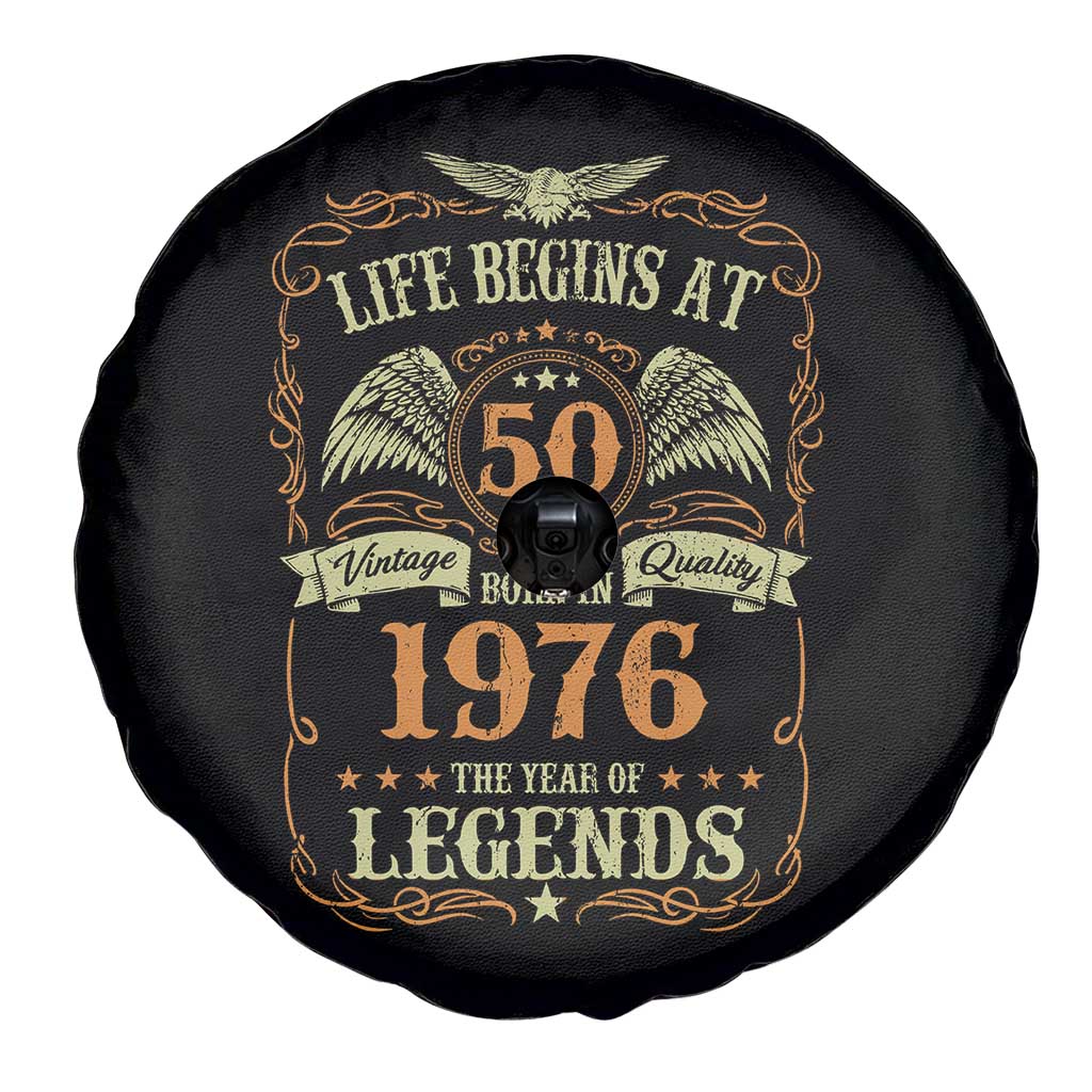 50th Birthday Spare Tire Cover Life Begins At 50 Born In 1976 The Year Of Legends