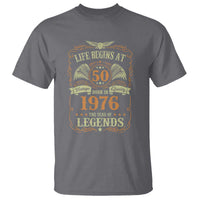 50th Birthday T Shirt Life Begins At 50 Born In 1976 The Year Of Legends