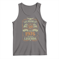 50th Birthday Tank Top Life Begins At 50 Born In 1976 The Year Of Legends